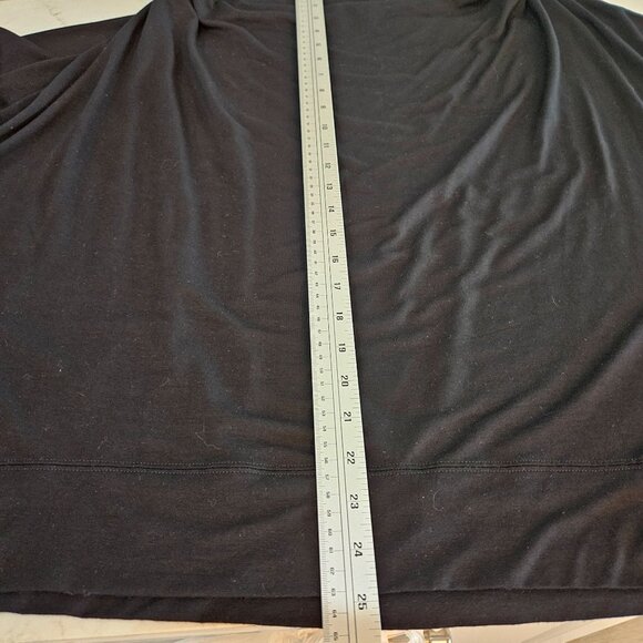 Eileen Fisher Black Dolman Sleeve Top Large Draped Knit Quiet Luxury - Picture 11 of 11